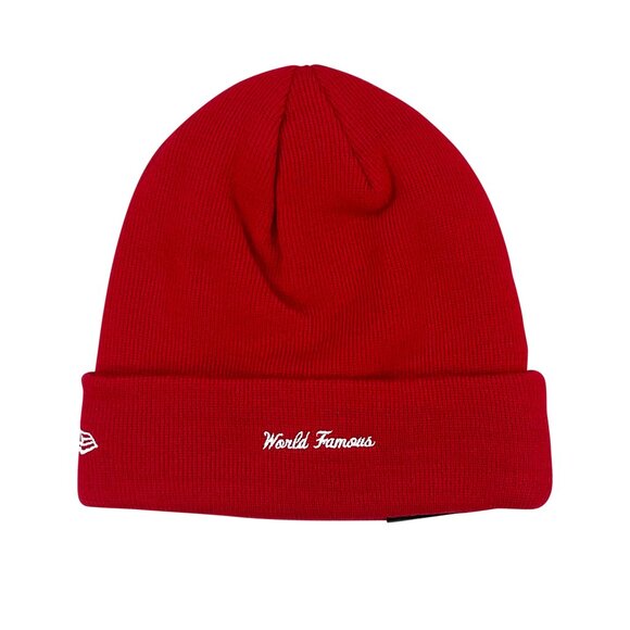 Supreme x New Era FW20 Cross Box Logo Beanie Red - Picture 2 of 5